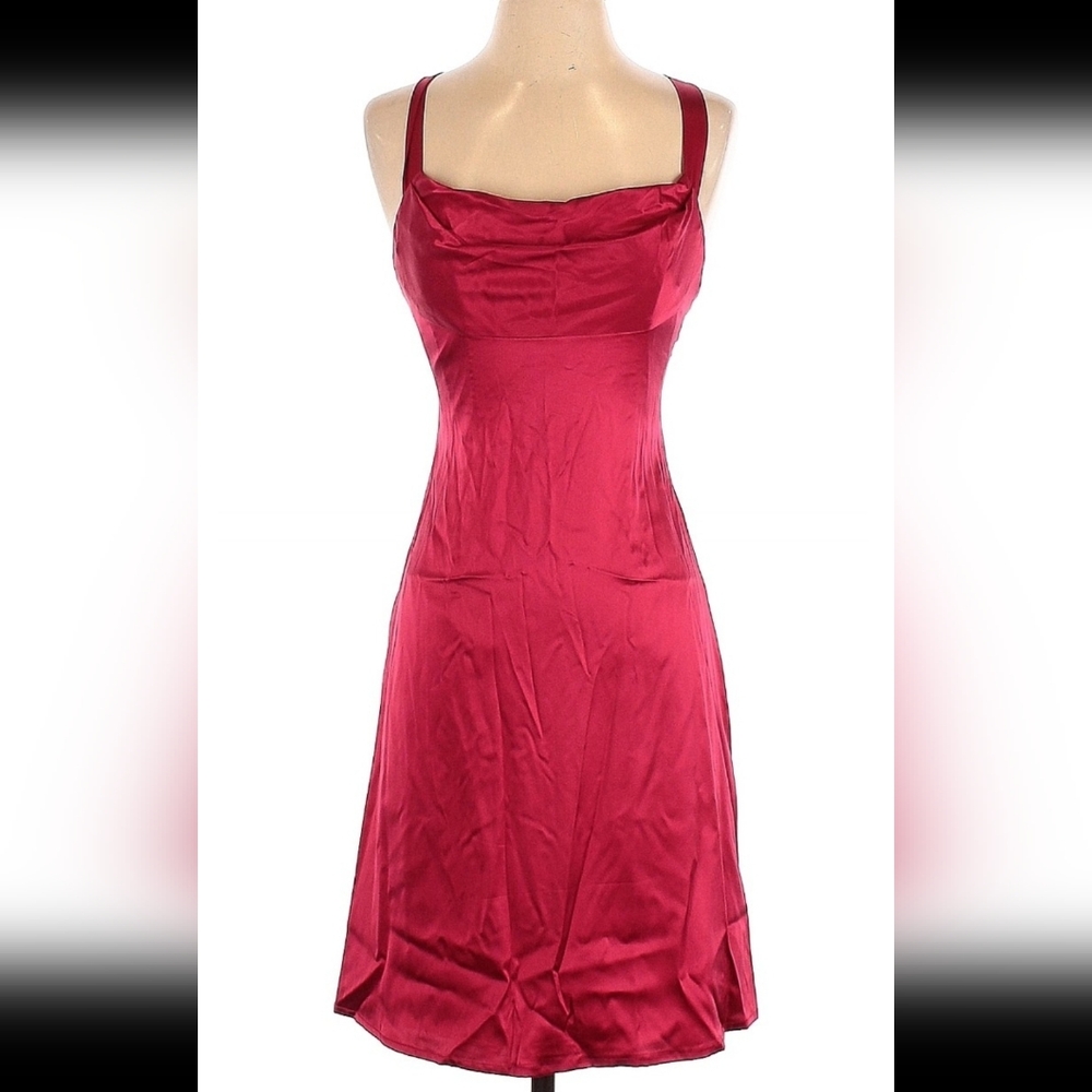 Shoshanna corset dress red satin $680 Dress 4 RARE Valentines Day